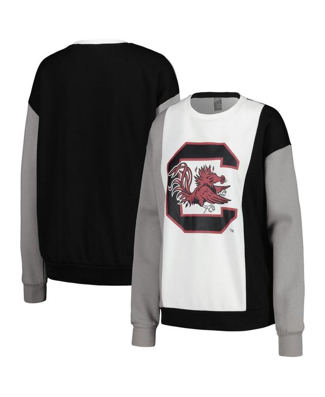 Womens Gameday Couture White South Carolina Gamecocks Vertical Color-Block Pullover Sweatshirt - White Product Image