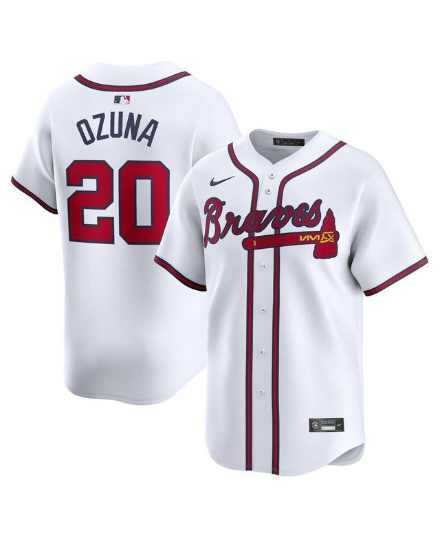 Mens Nike Marcell Ozuna White Atlanta Braves Home Limited Player Jersey - White Product Image