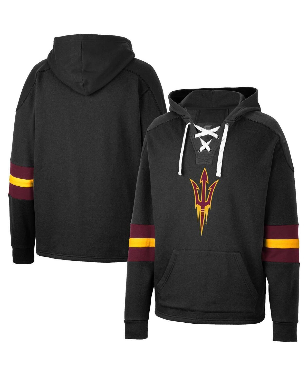 Mens Colosseum Black Maryland Terrapins Lace-Up 4.0 Pullover Hoodie Product Image