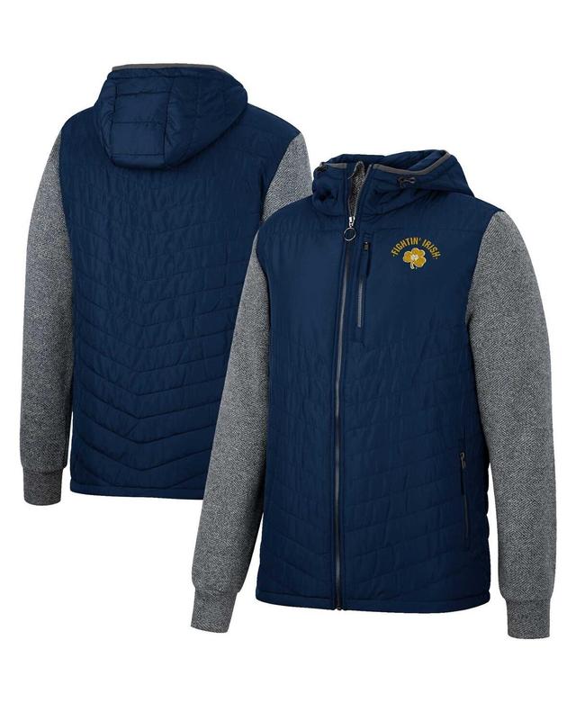 Mens Colosseum Green Michigan State Spartans Course Herringbone Full-Zip Hoodie Product Image