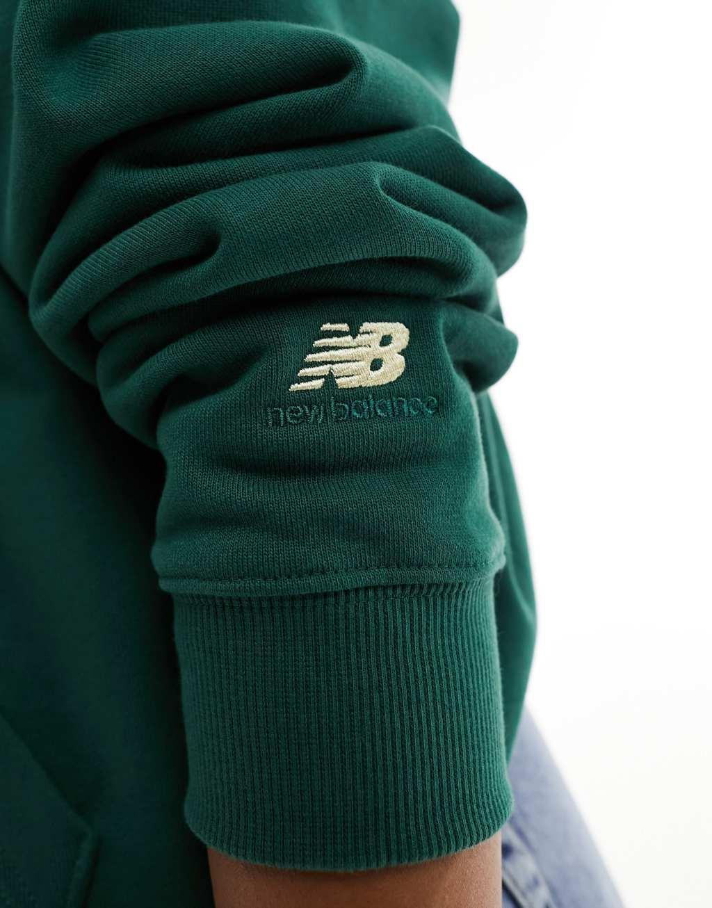 New Balance Athletics oversized hoodie in green Product Image