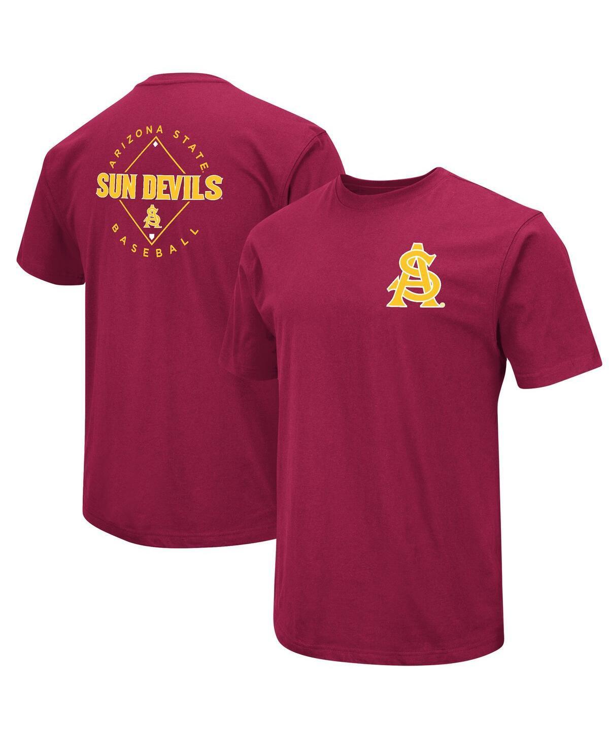 Mens Colosseum Maroon Arizona State Sun Devils Baseball On-Deck 2-Hit T-shirt Product Image