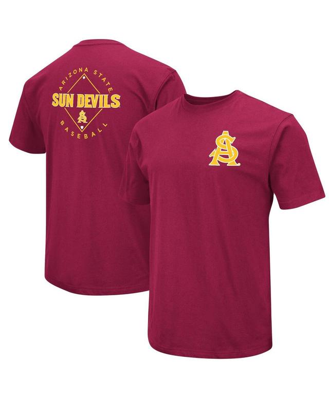 Mens Colosseum Maroon Arizona State Sun Devils Baseball On-Deck 2-Hit T-shirt Product Image