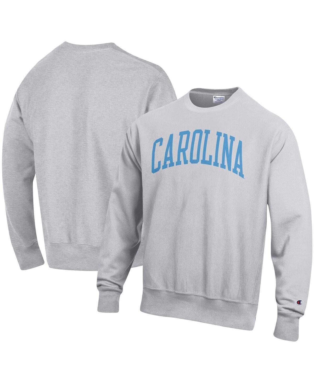 Mens Champion Heathered Gray North Carolina Tar Heels Arch Reverse Weave Pullover Sweatshirt Product Image