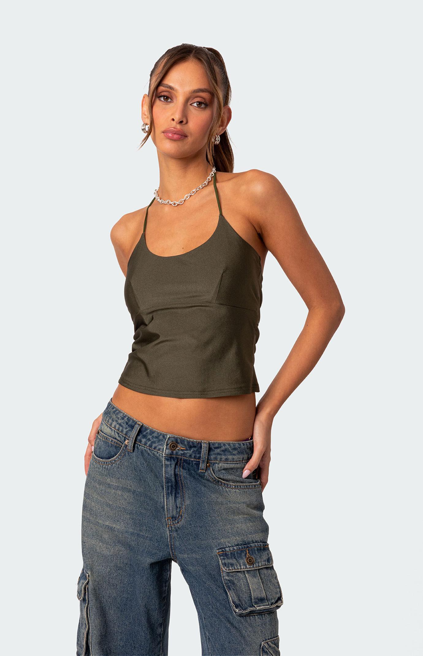 Edikted Women's Sara Back Cut Out Tank Top product image