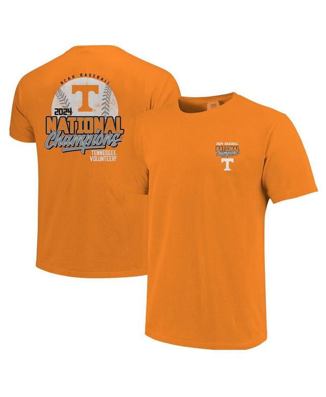 Image One Mens Tennessee Volunteers 2024 Ncaa Mens Baseball College World Series Champions Comfort Colors T-Shirt - Tennessee Orang Product Image