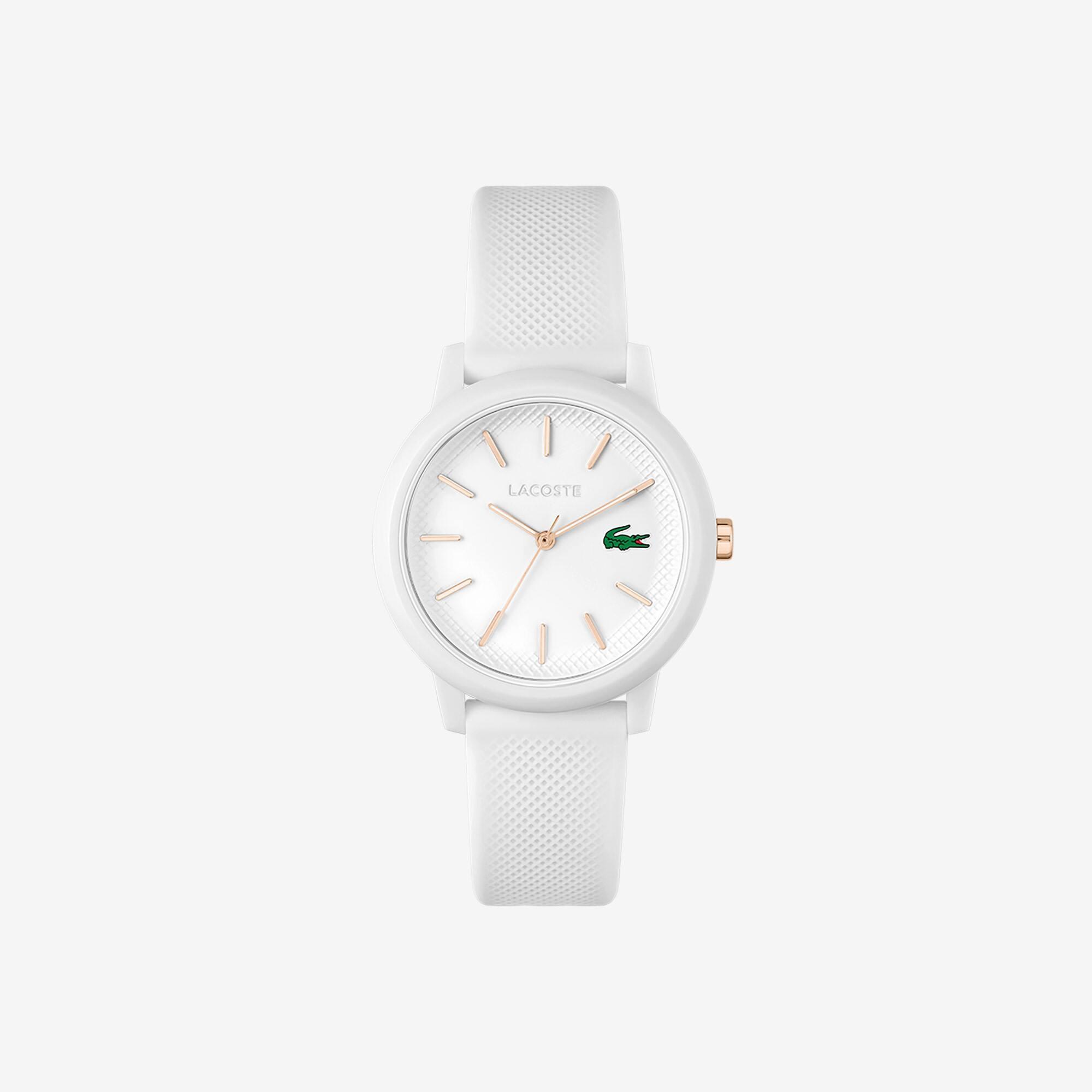 Women's Lacoste.12.12 White Silicone Strap Watch Product Image