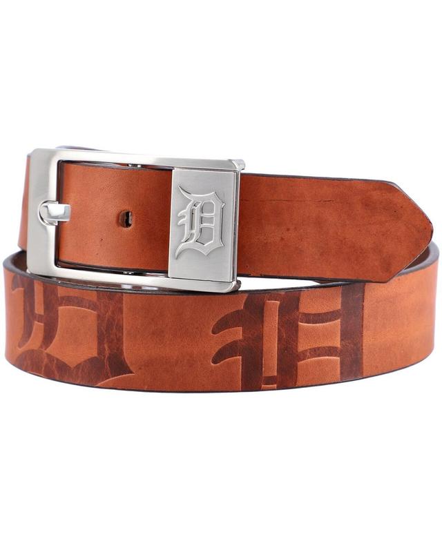 Mens Brown Detroit Tigers Brandish Leather Belt Product Image