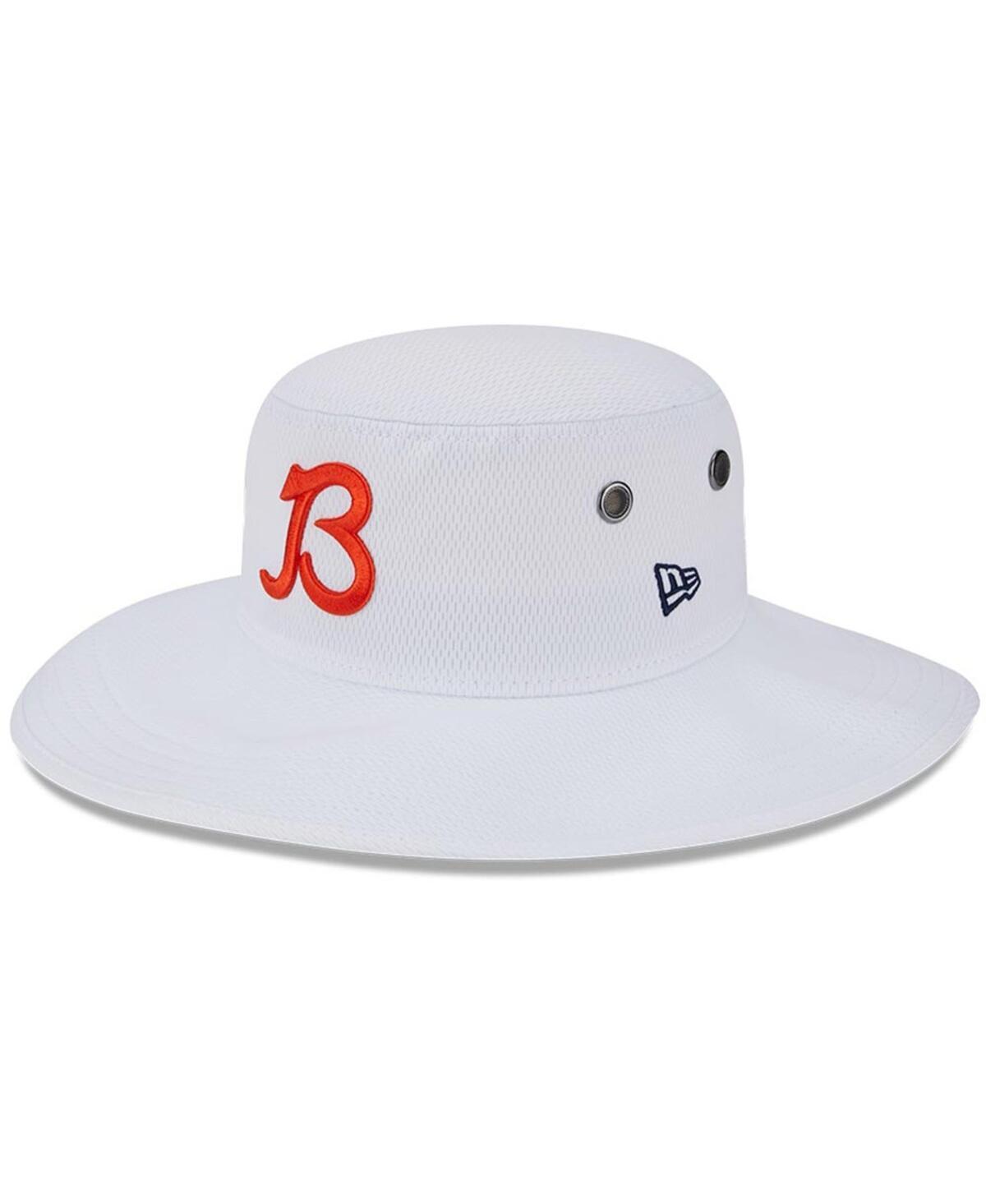 Mens New Era White Chicago Bears 2023 Nfl Training Camp Secondary Logo Panama Bucket Hat Product Image