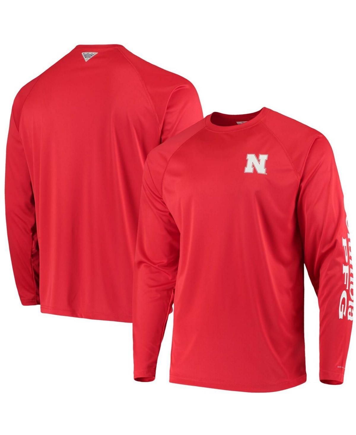 Mens Pfg Scarlet Nebraska Huskers Terminal Tackle Omni-Shade Long Sleeve T-shirt Product Image