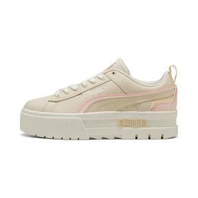 PUMA Mayze UT Muted Animal Women's Sneakers in Alpine Snow/Island Pink/Creamy Vanilla Product Image