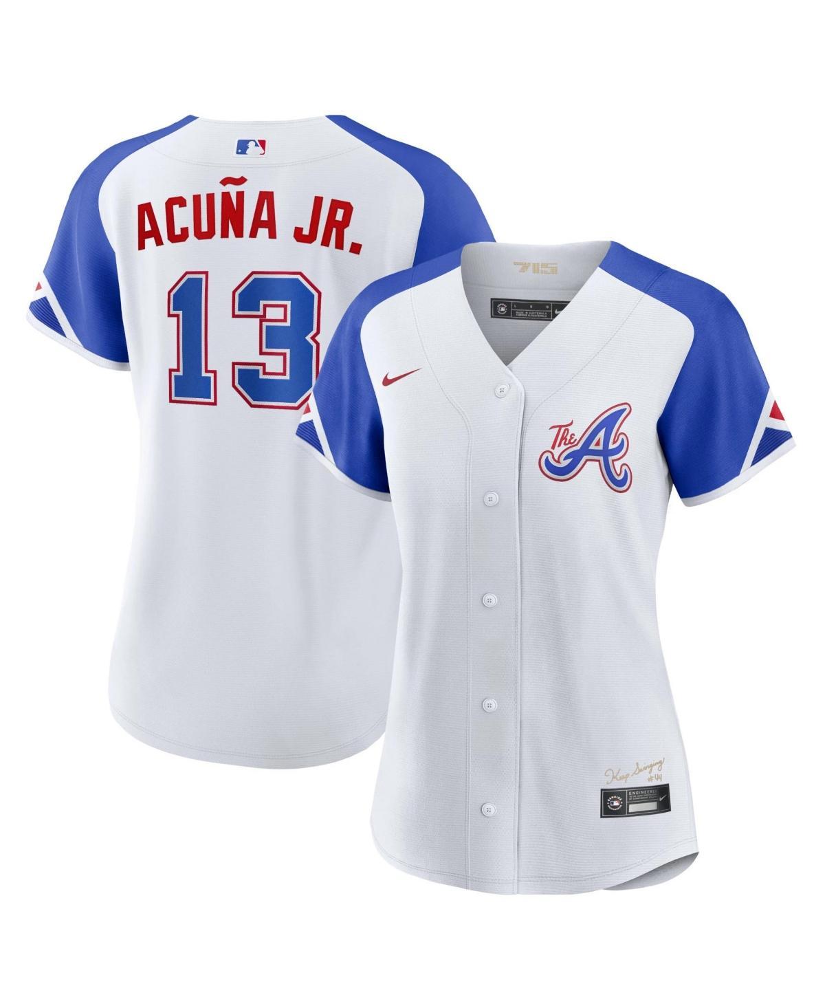 Womens Nike Ronald Acuna Jr. White Atlanta Braves 2023 City Connect Replica Player Jersey - White Product Image