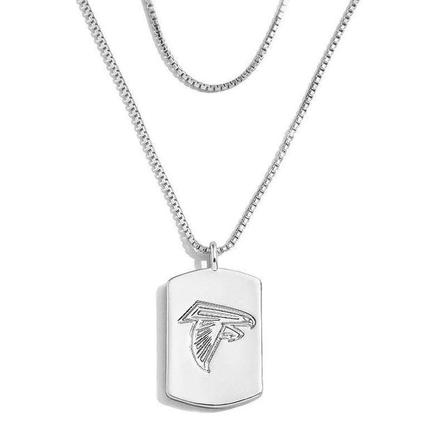 WEAR by Erin Andrews x Baublebar Atlanta Falcons Silver Dog Tag Necklace Product Image