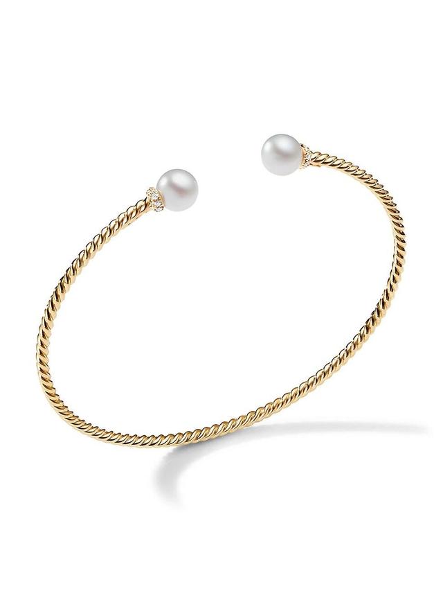 Womens Petite Solari Pearl Bracelet in 18K Yellow Gold Product Image