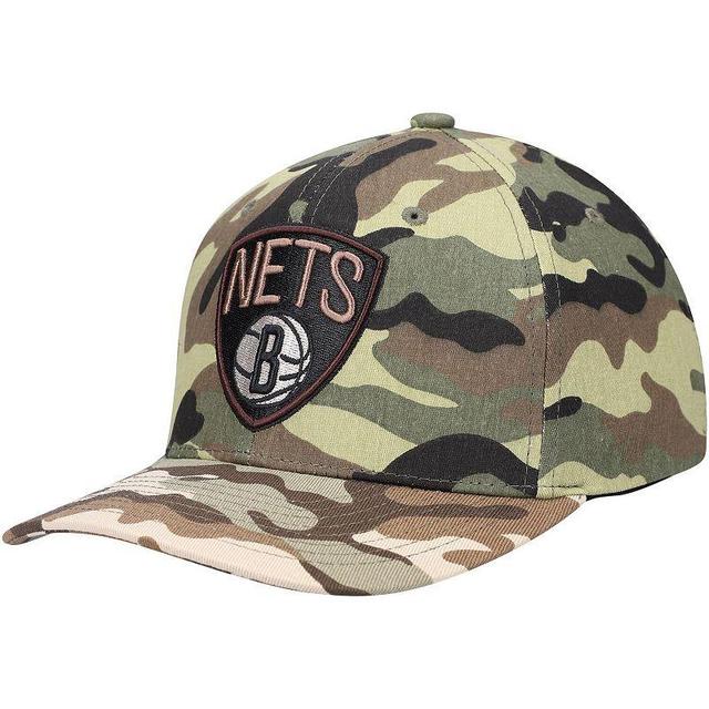 Mens Mitchell & Ness Camo Brooklyn Nets Woodland Desert Snapback Hat Product Image