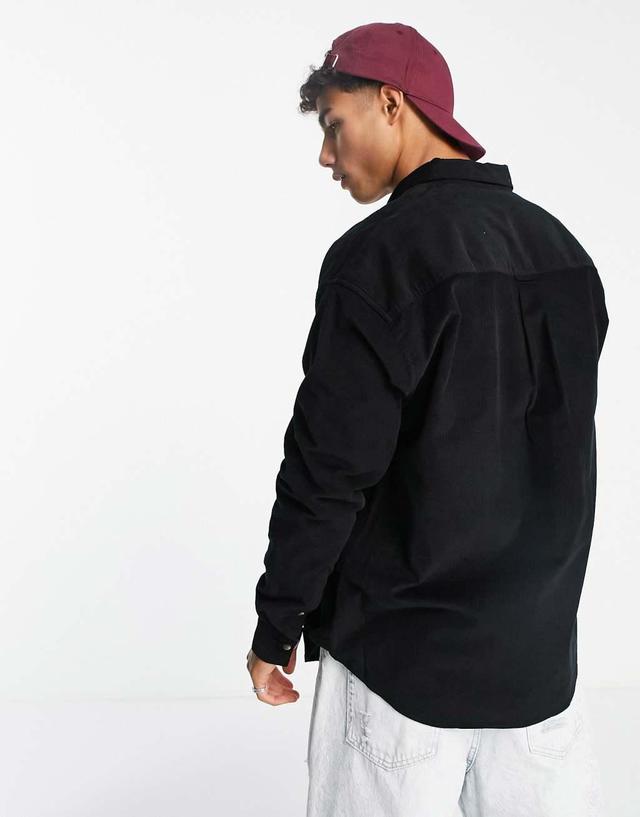 ASOS DESIGN 90s oversized corduroy shirt in black  Product Image