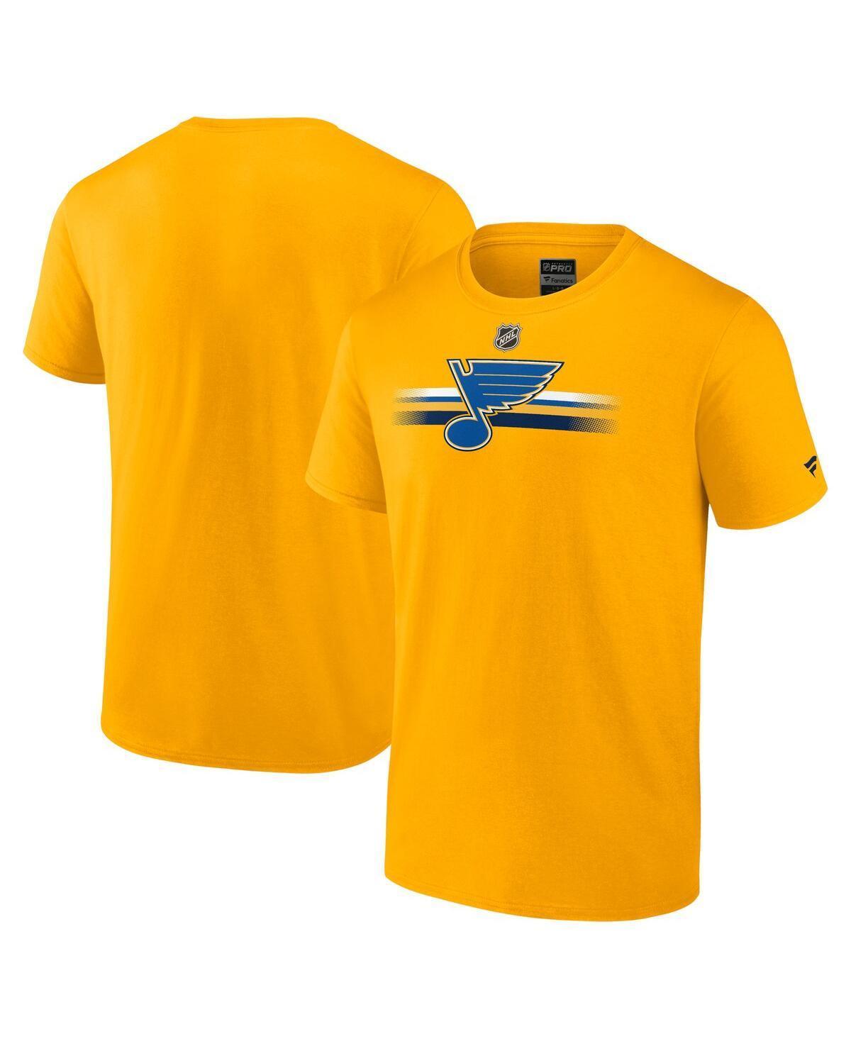 Mens Fanatics Gold St. Louis Blues Authentic Pro Secondary Replen T-shirt Product Image