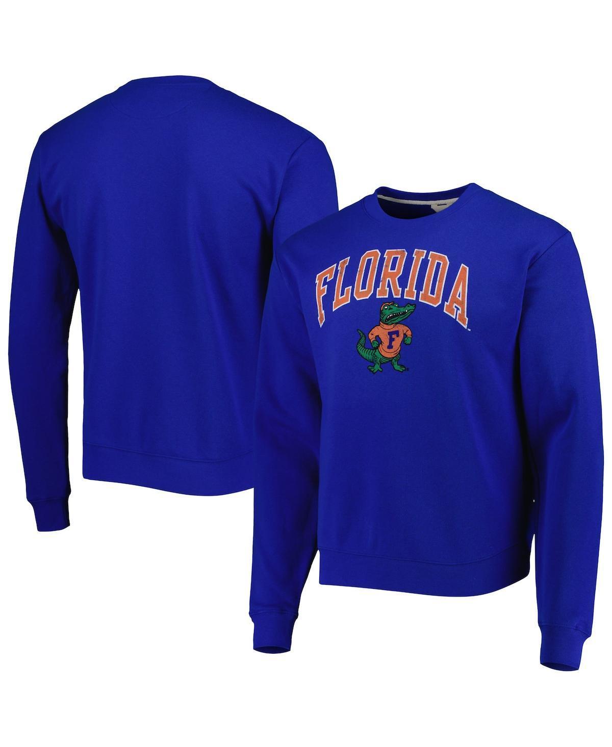 Mens League Collegiate Wear Royal Florida Gators 1965 Arch Essential Fleece Pullover Sweatshirt Product Image