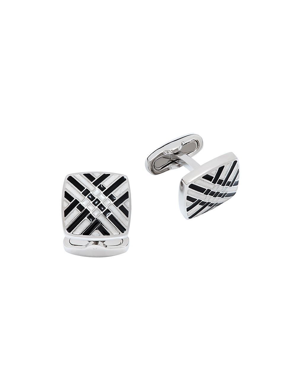 Mens Criss-Cross Brass Cufflinks Product Image