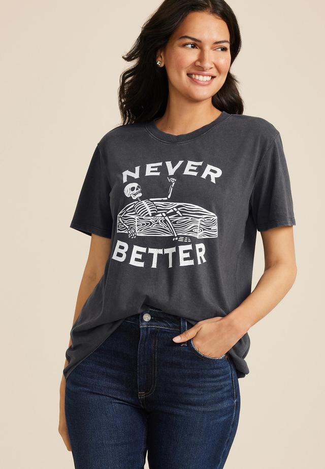 Never Better Oversized Fit Graphic Tee Product Image