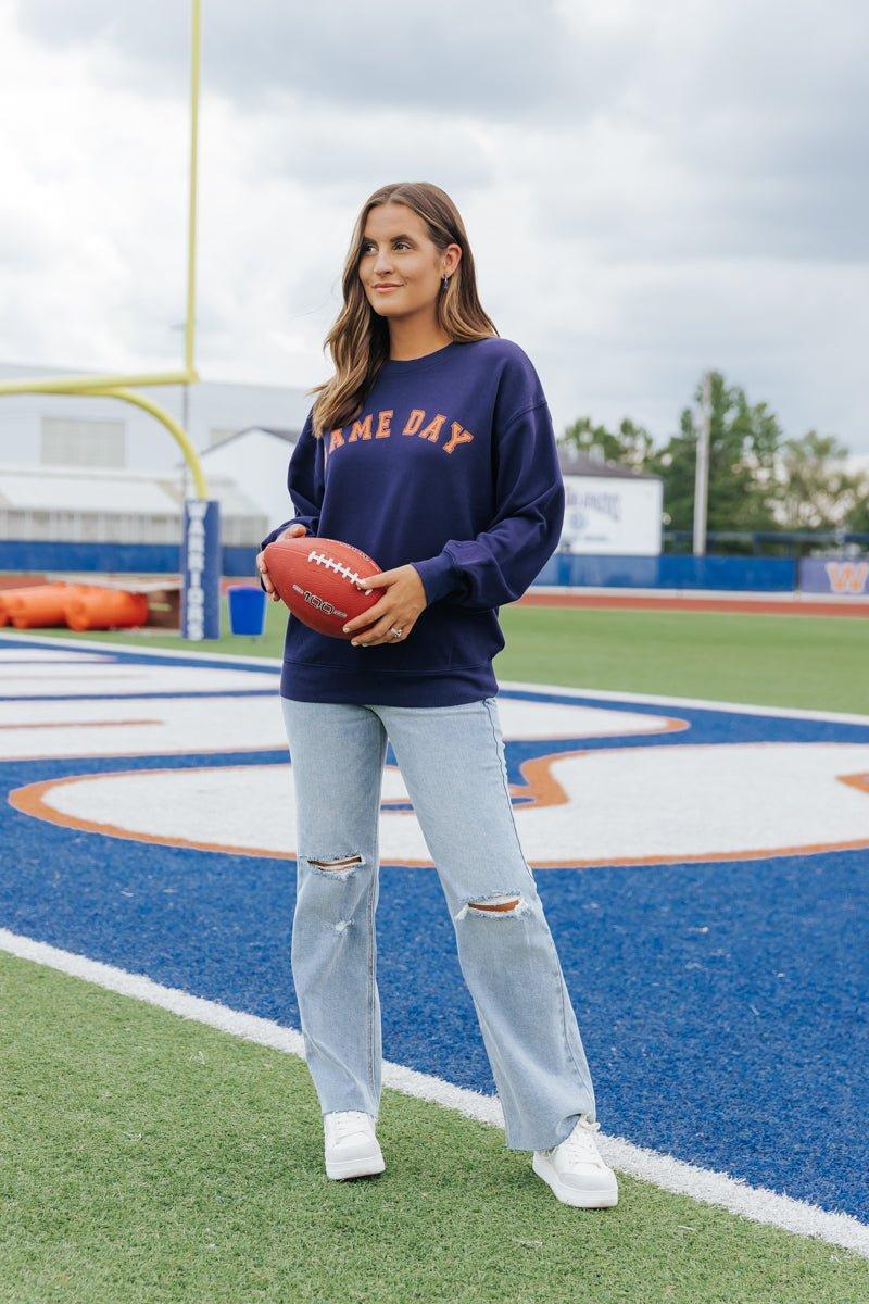 Navy Game Day Sweatshirt Product Image