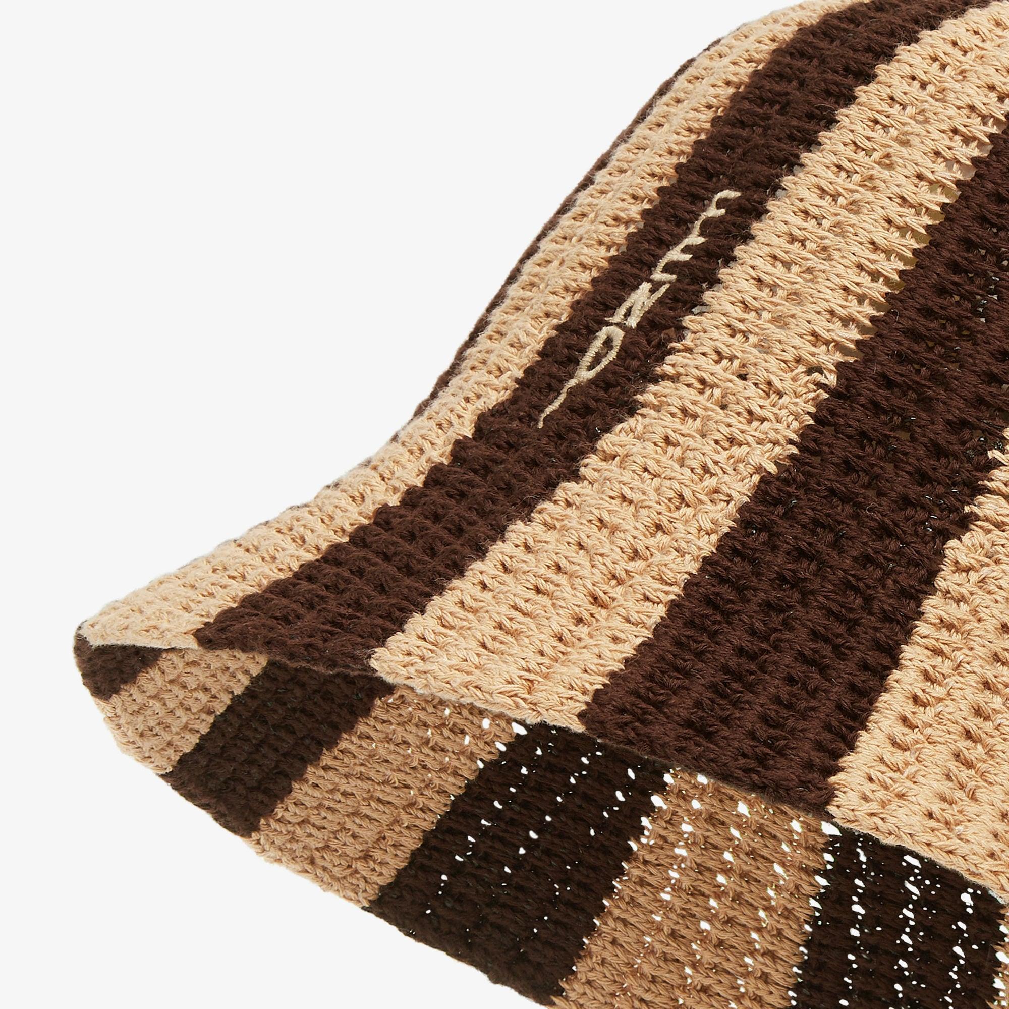 HatBrown crochet Pequin bucket hat Product Image