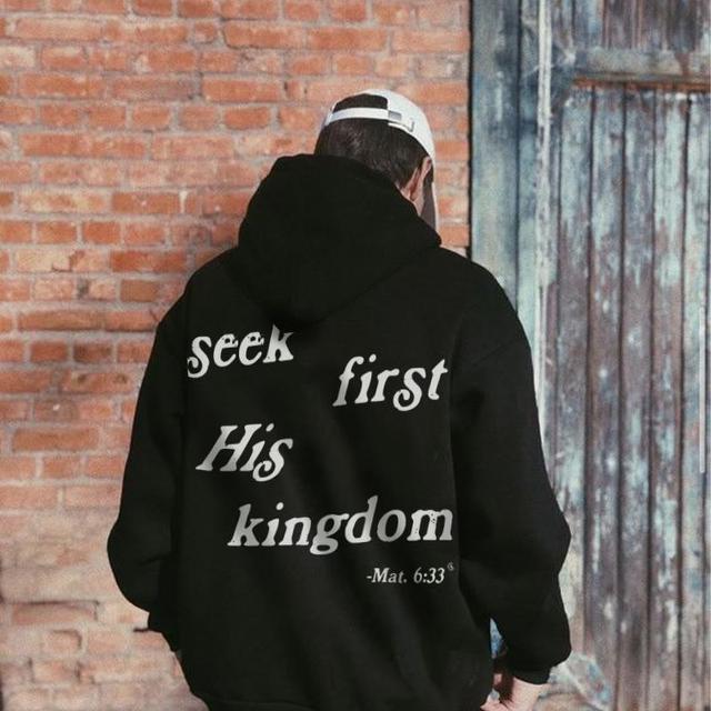 Seek First His Kingdom Graphic Hoodie Product Image