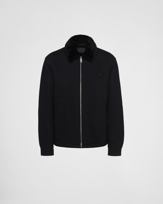 Wool blend blouson jacket Product Image