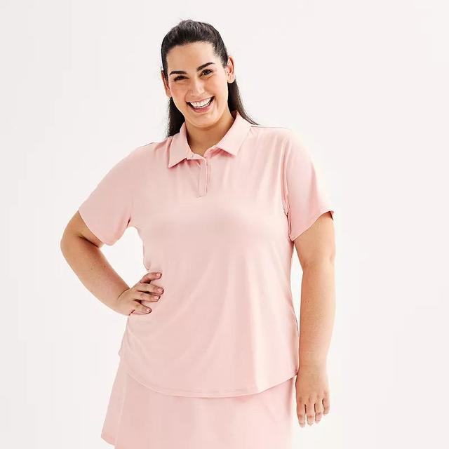 Plus Size Tek Gear Curved Hem Golf Polo, Womens Product Image