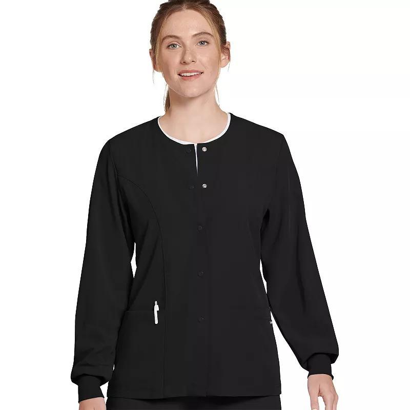 Womens Jockey Scrubs Classic Round Neckline Snap Jacket 2356 Product Image