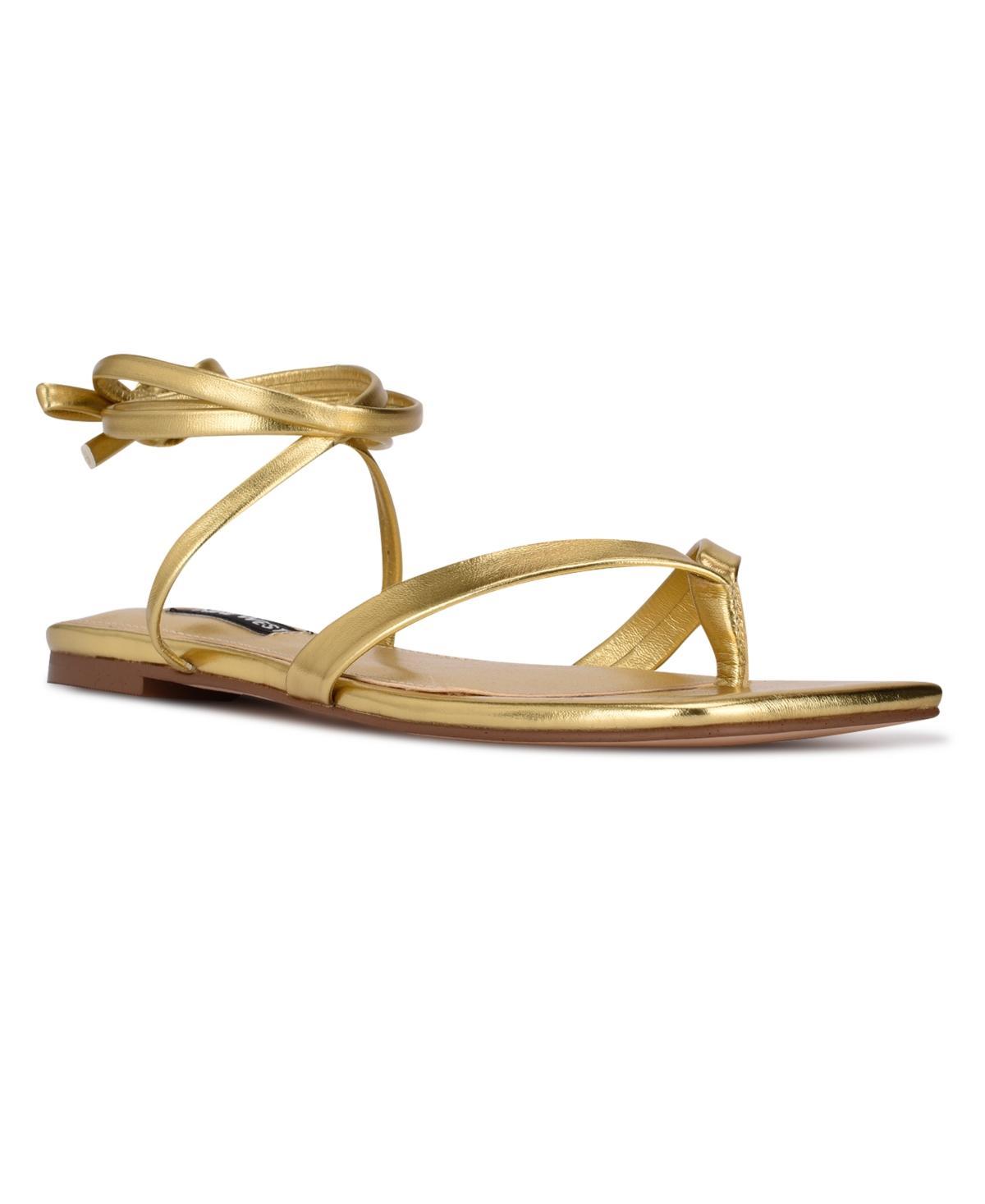 Nine West Womens News Ankle Wrap Thong Sandals Product Image