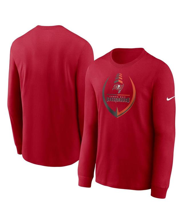 Mens Nike Tampa Bay Buccaneers Icon Legend Logo Performance Long Sleeve T-Shirt Product Image