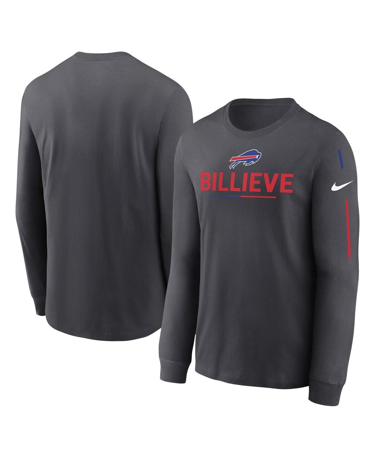 Mens Nike Anthracite Buffalo Bills Team Slogan Long Sleeve T-Shirt Product Image