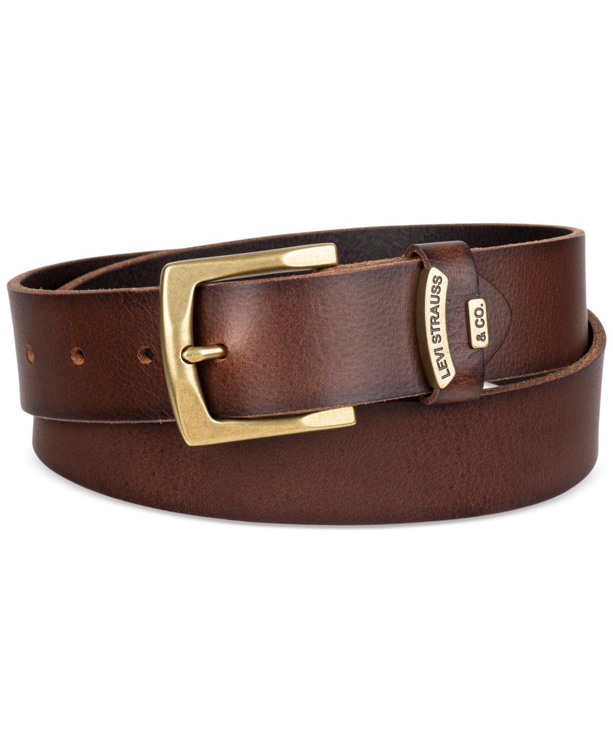 Levis Mens Gold Buckle Leather Belt Product Image