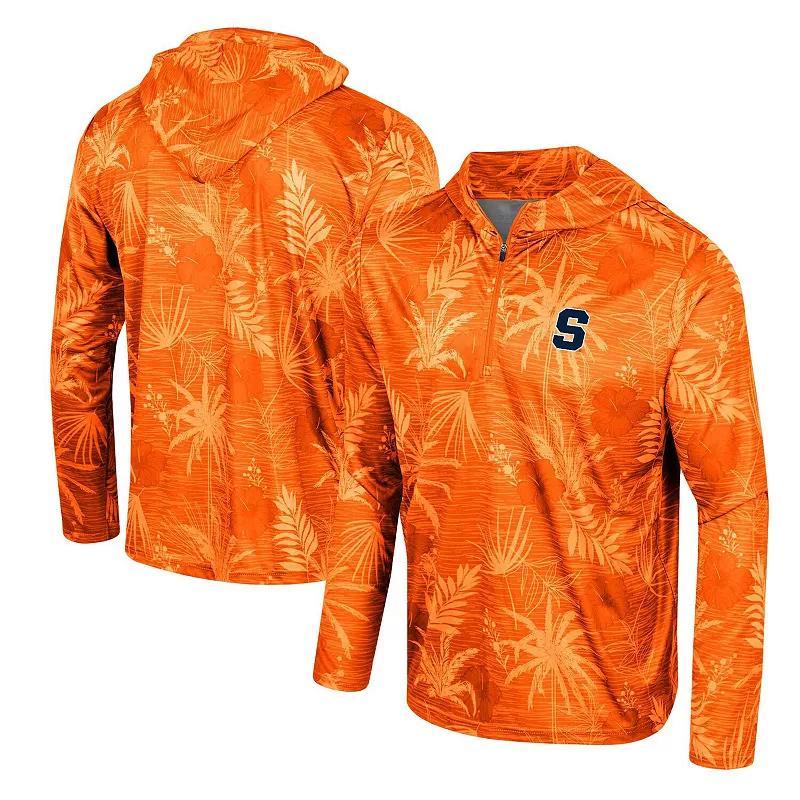 Mens Colosseum Syracuse Palms Printed Lightweight Quarter-Zip Hooded Top Product Image