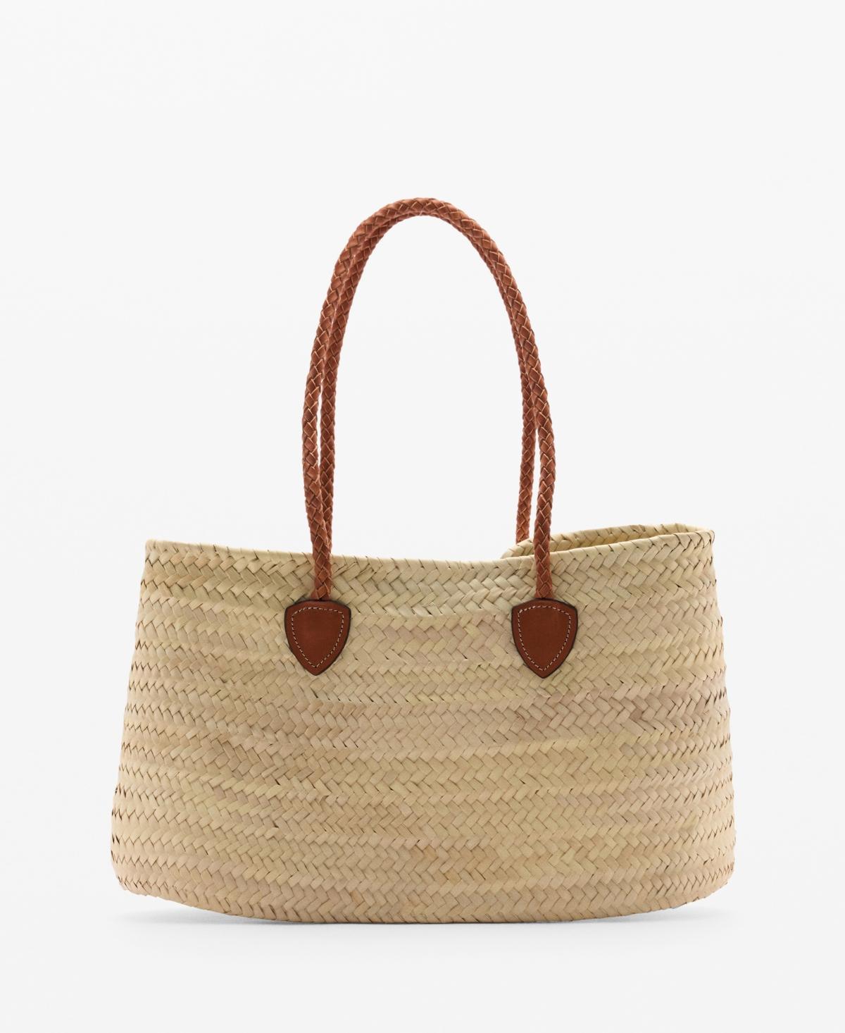 MANGO - Double strap basket bag - One size - Women Product Image