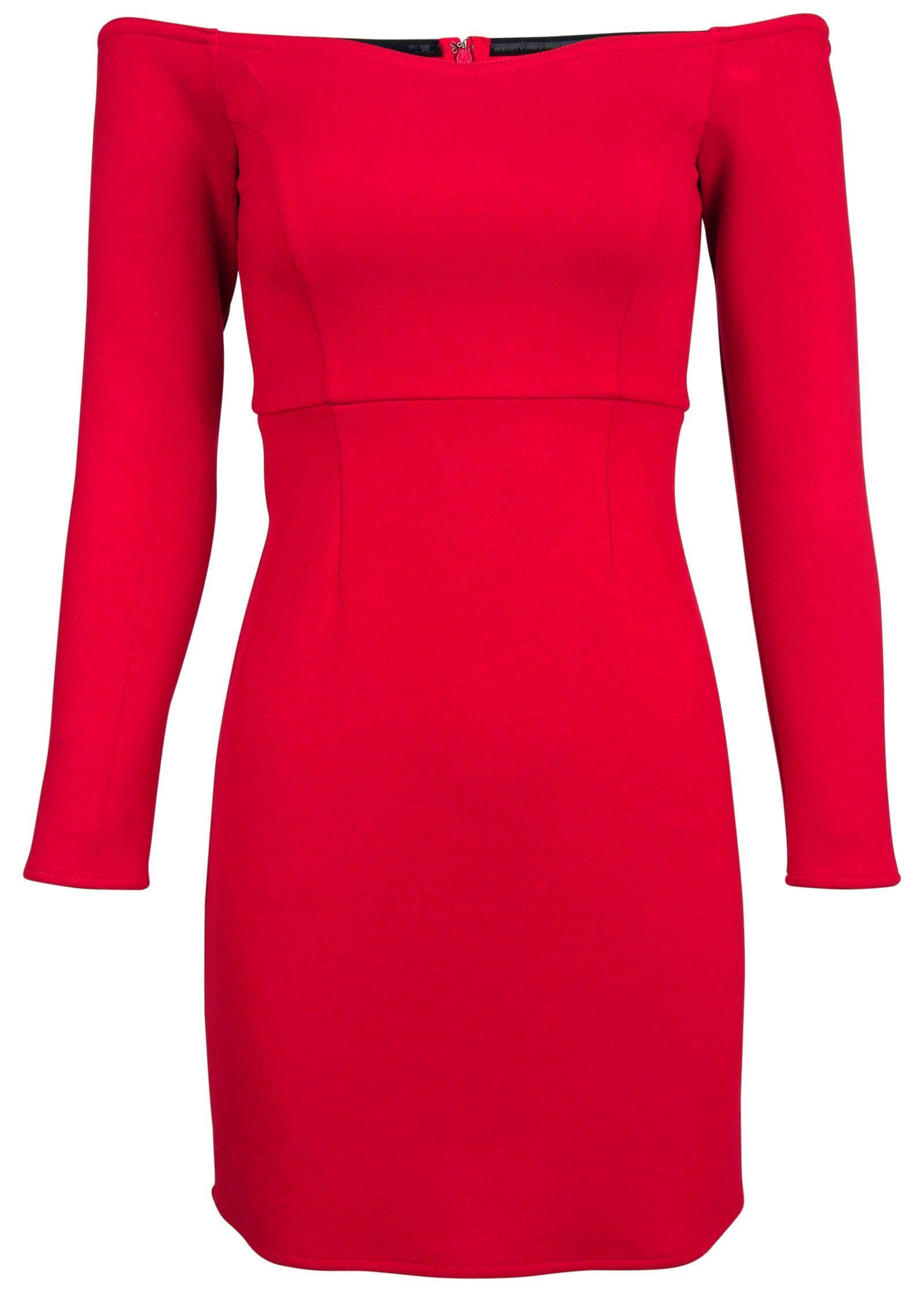 Off-The-Shoulder Mini Dress - Equestrian Red Product Image