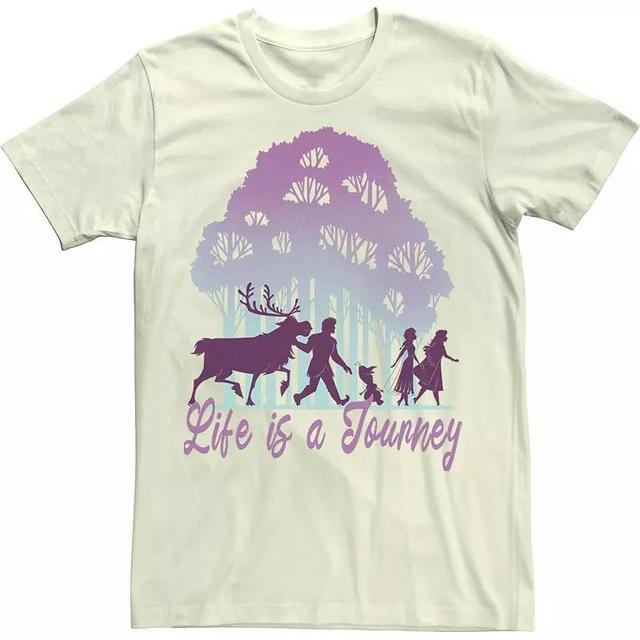 Mens Disney Frozen 2 Life Is A Journey Forest Silhouette Text Tee Product Image