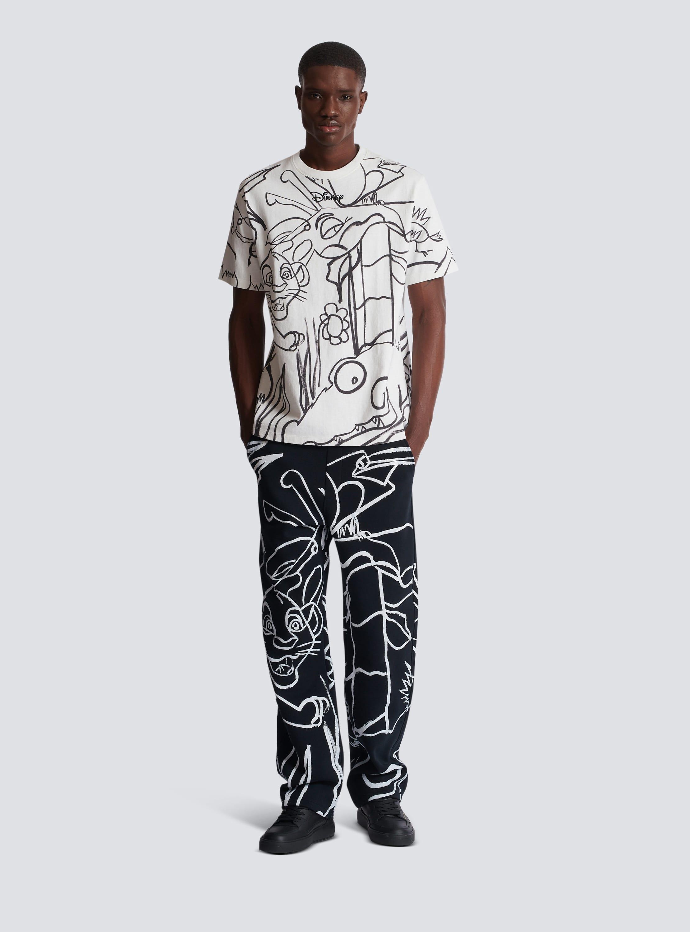 Disney x Balmain: The Lion King - Relaxed T-shirt with Enfant Précoce print Product Image