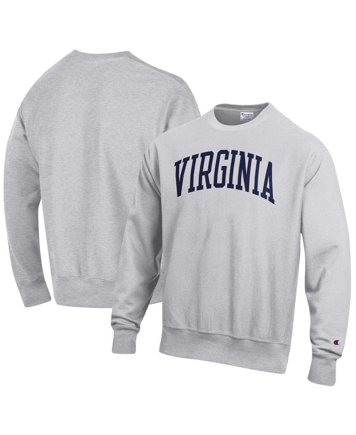 Mens Champion Heathered Gray Virginia Cavaliers Arch Reverse Weave Pullover Sweatshirt Product Image