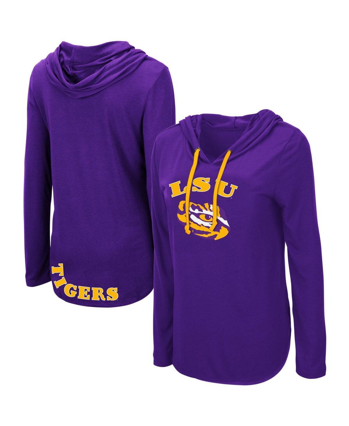 Womens Colosseum LSU Tigers My Lover Lightweight Hooded Long Sleeve T-Shirt Product Image