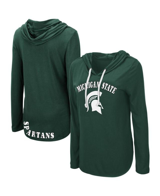 Womens Colosseum Green Michigan State Spartans My Lover Lightweight Hooded Long Sleeve T-shirt Product Image