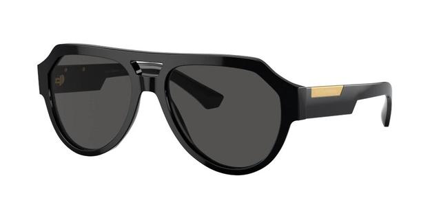 Logo-plaque Pilot-frame Sunglasses In Dark Grey Product Image