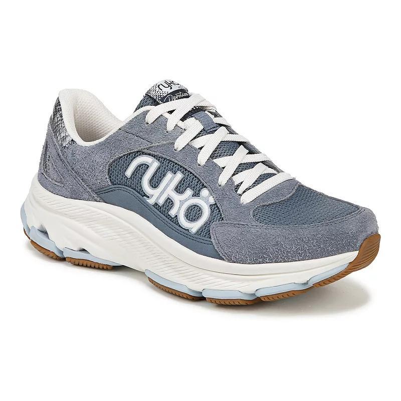 Ryka Womens Devotion X Max Classic Walking Sneakers - Flintstone Blue Mesh/Suede Product Image