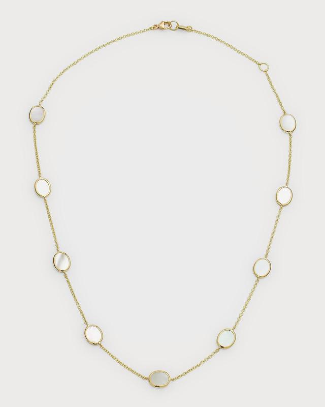 Womens Confetti 18K Yellow Gold & Mother-Of-Pearl Station Necklace Product Image