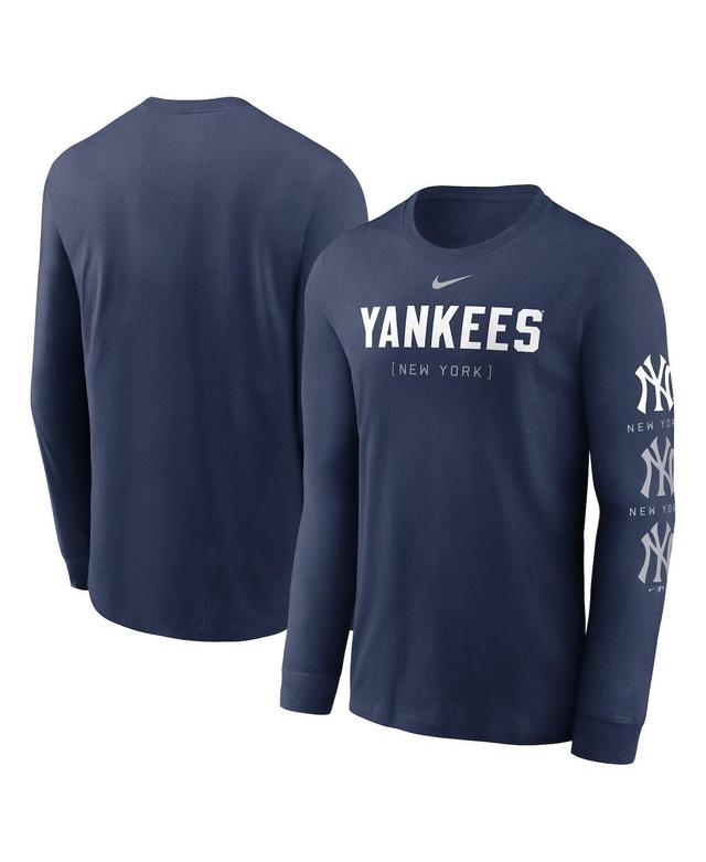 Mens Nike Navy New York Yankees Repeater Long Sleeve T-Shirt YNK Blue Product Image