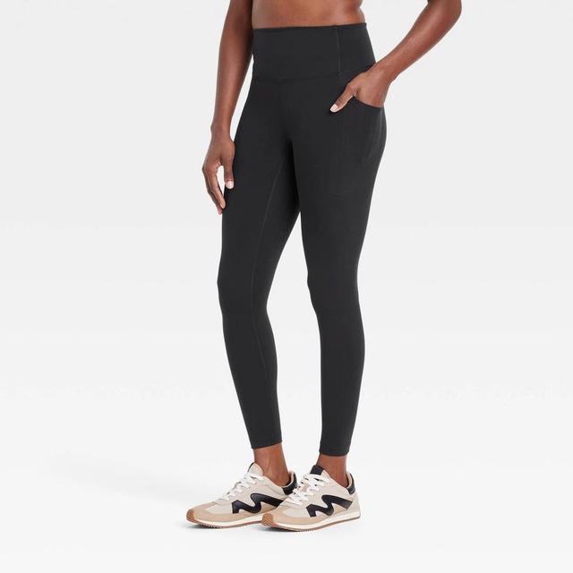 Womens Dynamic Flex High-Rise Pocketed 7/8 Leggings - All In Motion Black XS Product Image