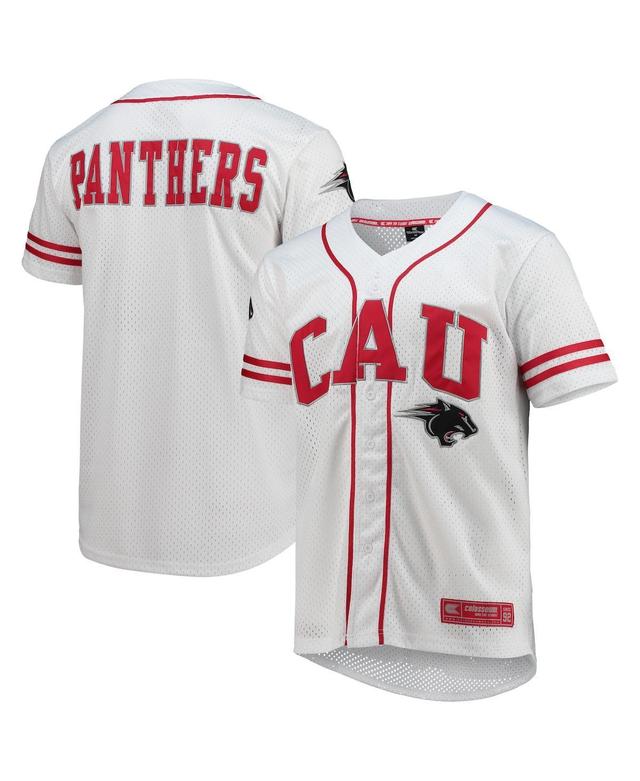 Mens Colosseum White, Red Clark Atlanta University Panthers Free Spirited Baseball Jersey - White, Red Product Image