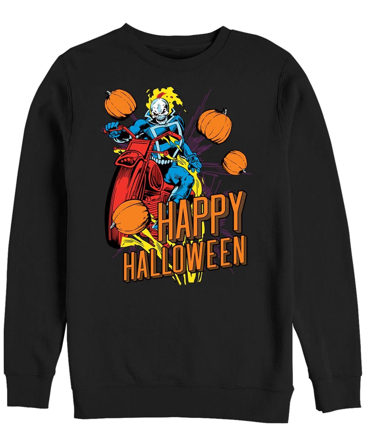 Fifth Sun Mens Marvel Ghost Halloween Crew Fleece Pullover Product Image