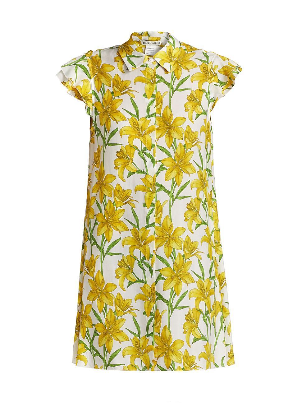 Womens Jem Floral Cap-Sleeve Shirtdress product image